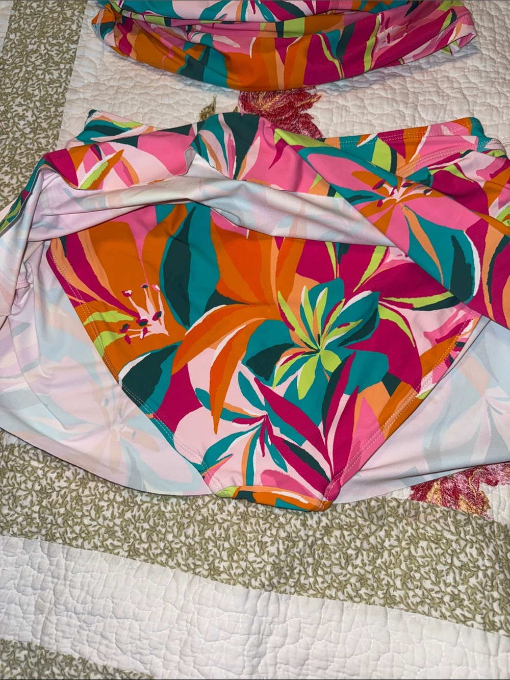NWT Anne Cole Bright Floral Tankini/Skirt Seim Set - Picture 5 of 7